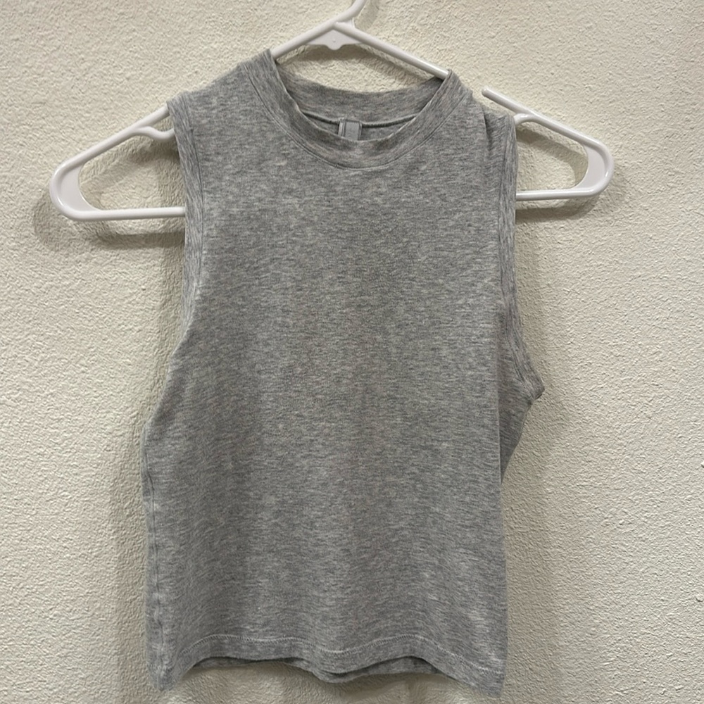 Skims Cotton Jersey Mock Neck Tank